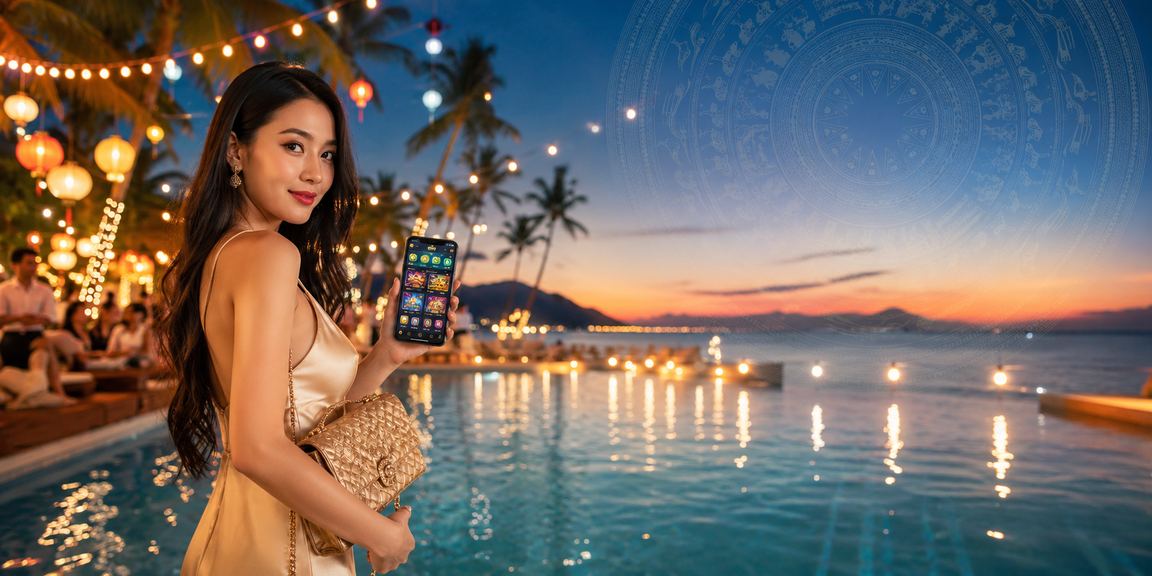 Người dùng tại Phú Quốc truy cập tỷ lệ kèo trận đấu qua điện thoại trên bãi biển